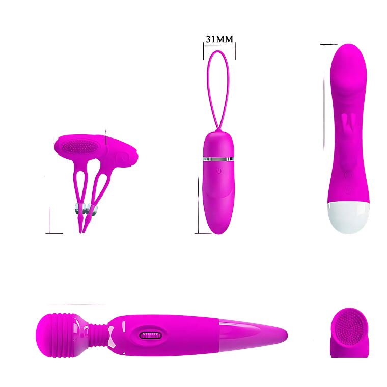 Juego De Vibradores Masajeadores Estimulante 5pcs  3