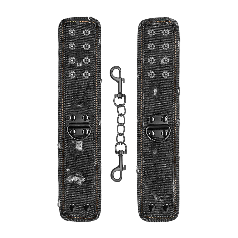 Esposas de Mezclilla Desgastada OUCH: Modernidad y Estilo en tu Juego Sadomasoquista 3