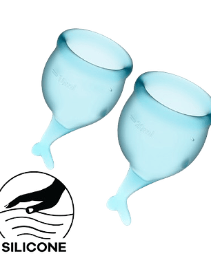 Satisfyer Feel Secure 🍃 Copa menstrual reutilizable | Sex Shop Black Mask