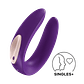 Satisfyer Double Plus: Vibrador para Parejas con 10 Modos de Vibración | Black Mask Chile - Miniatura 1