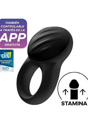 Satisfyer Signet Ring 🔥 Anillo vibrador con app | Black Mask