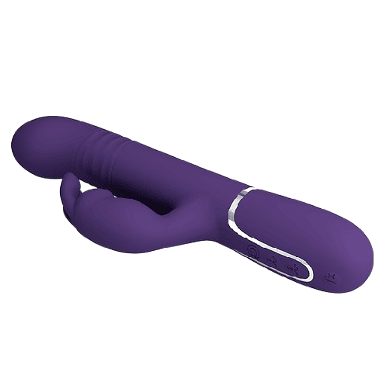 Vibrador Conejo con Empuje y Perlas Vibratorias Giratorias – Sex Shop Black Mask 4