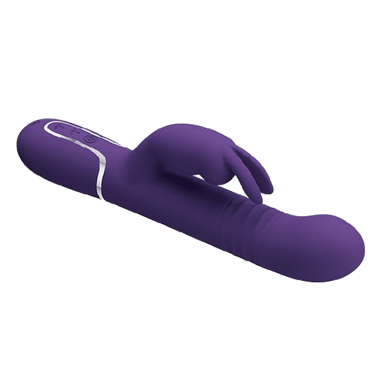 Vibrador Conejo con Empuje y Perlas Vibratorias Giratorias – Sex Shop Black Mask 5