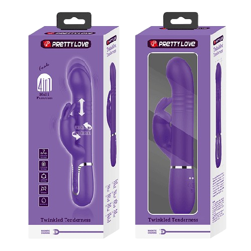 Vibrador Conejo con Empuje y Perlas Vibratorias Giratorias – Sex Shop Black Mask 2