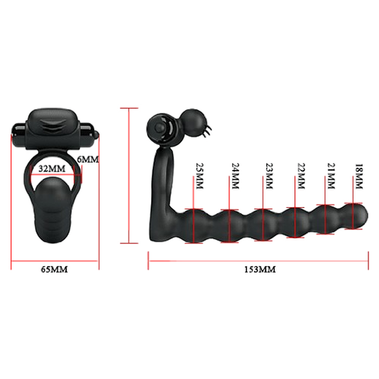 Super Anillo Vibrador Hercules Penis Sheath III 9