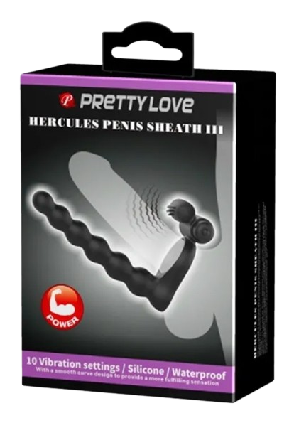 Super Anillo Vibrador Hercules Penis Sheath III 10