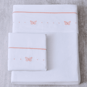 Juego de Sábanas Mariposa Rosada