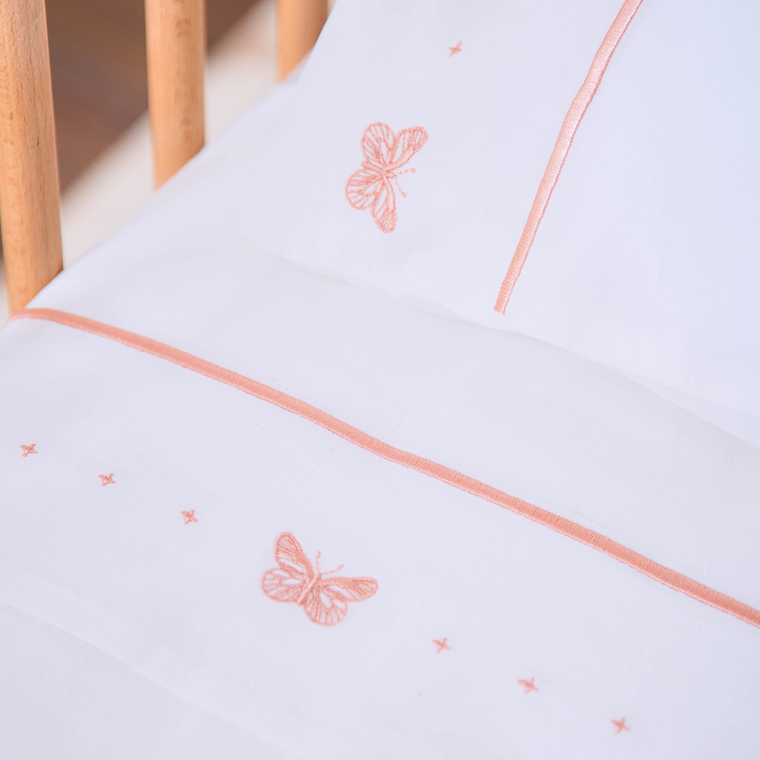 Juego de Sábanas Mariposa Rosada 2