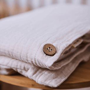 Cubre Plumón Muselina Beige