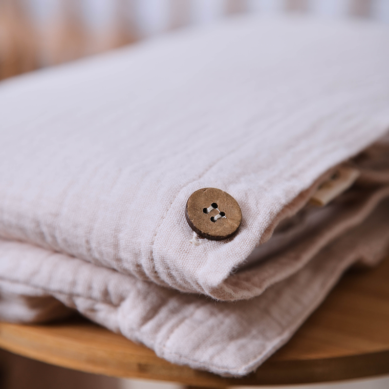 Cubre Plumón Muselina Beige 1