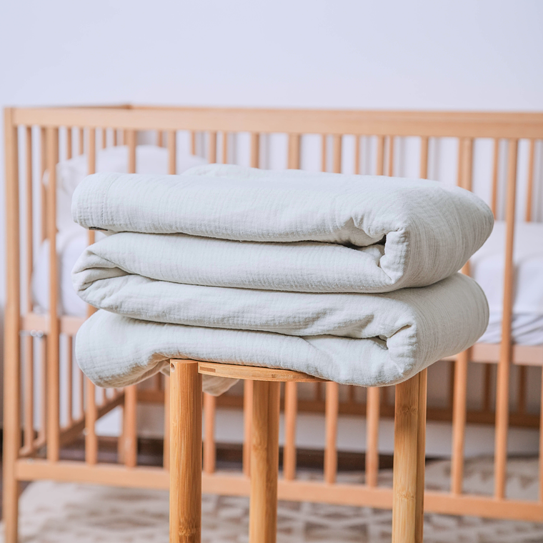 Cubre Plumón Muselina Gris 2