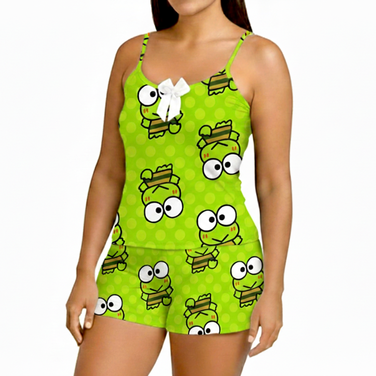 Pijama Short y Blusa Mujer Diseño Sapito Animado | Blathmoda 3