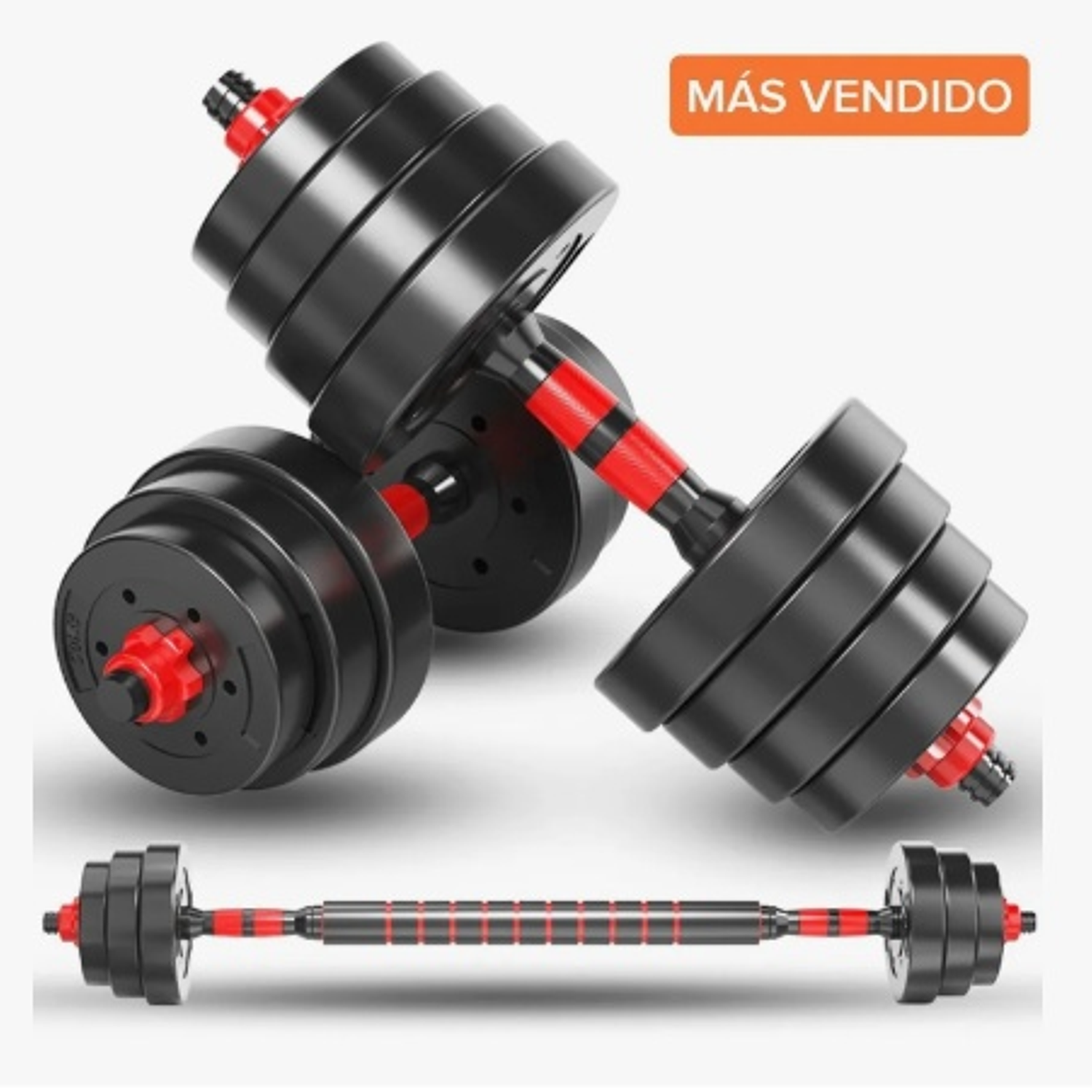 Mancuernas Pesas 20kg 40lb Antideslizante Termoforradas 3