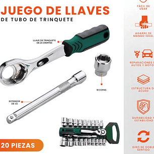 Juego De Copas Y Ratchet 1/2, 20 Piezas XR-23