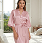 Levantadora Elegante Dama Satín Licrado | Pijama Mujer Color ROSA - Miniatura 1