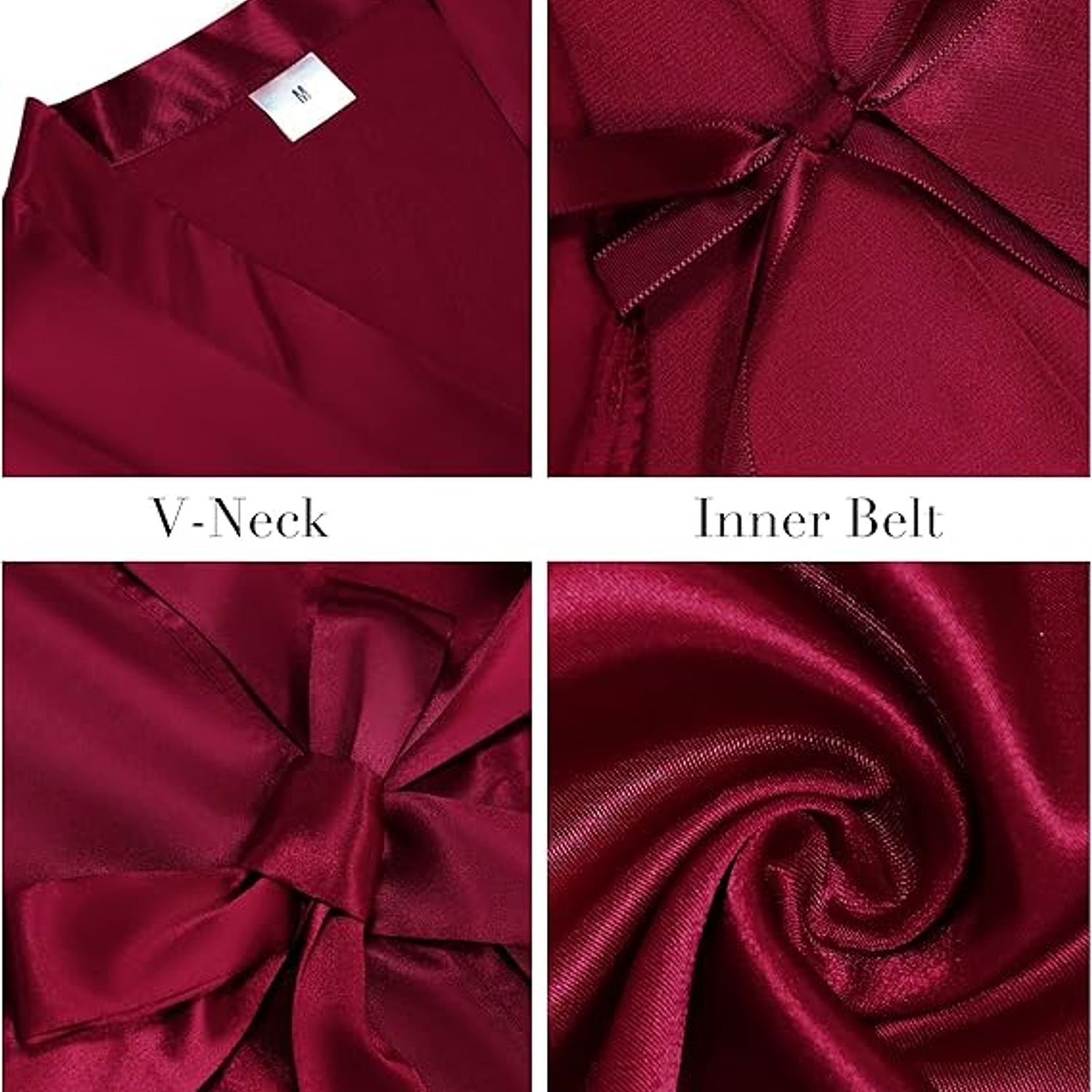 Levantadora Elegante Dama Satín Licrado | Pijama Mujer Color Rojo Vinotinto 3