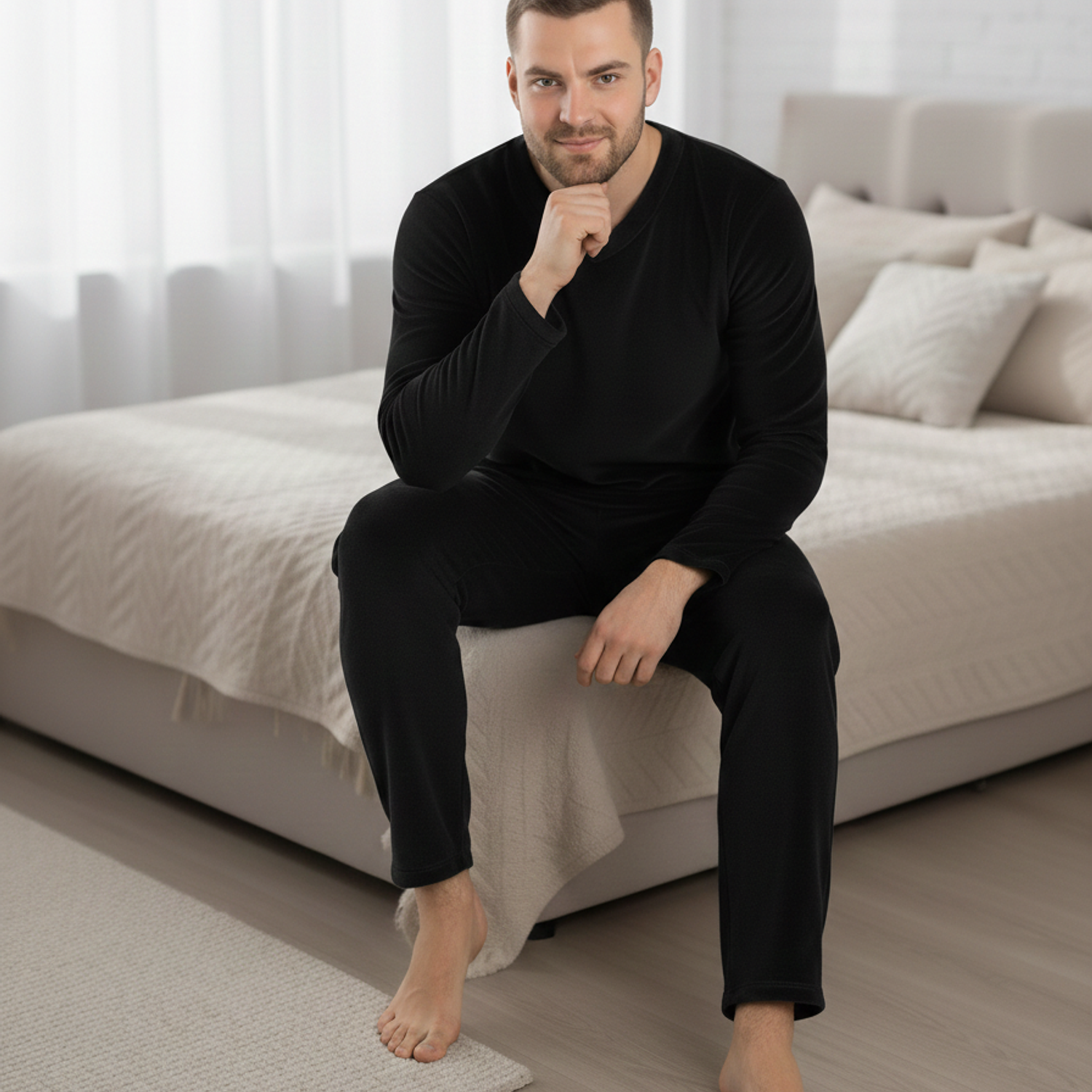 Conjunto Pijama Térmica para Hombre Suave y Abrigada | Máximo Confort 4