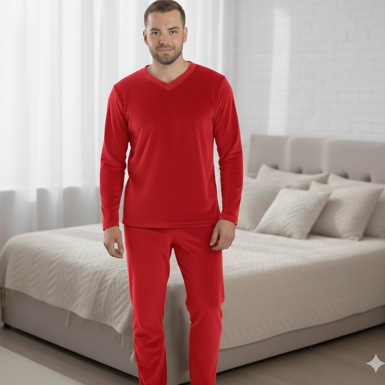 Conjunto Pijama Térmica para Hombre Suave y Abrigada | Máximo Confort 5