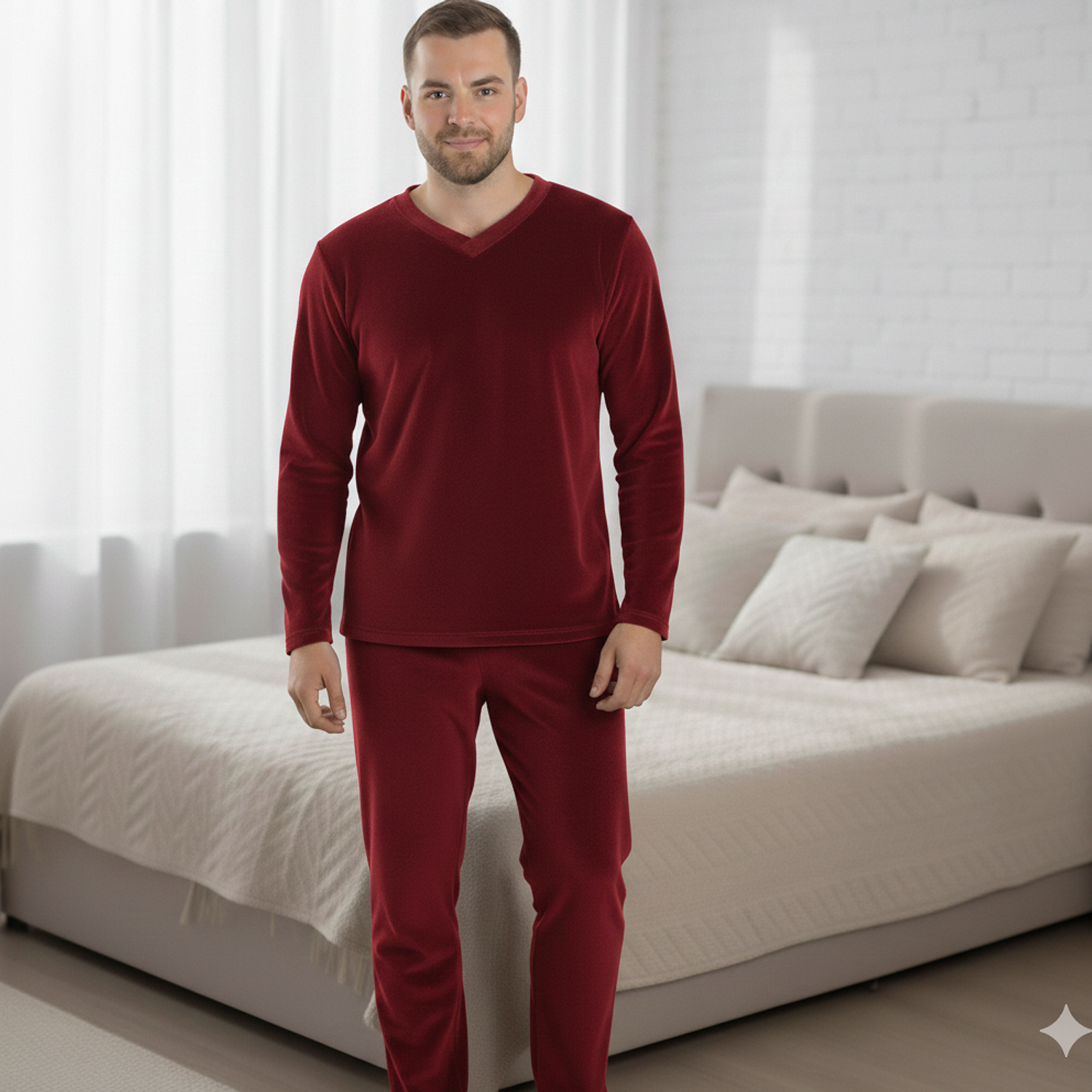 Conjunto Pijama Térmica para Hombre Suave y Abrigada | Máximo Confort 8
