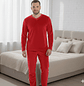 Conjunto Pijama Peluche Hombre Pantalón Y Buzo Abrigador Blathmoda - Miniatura 1