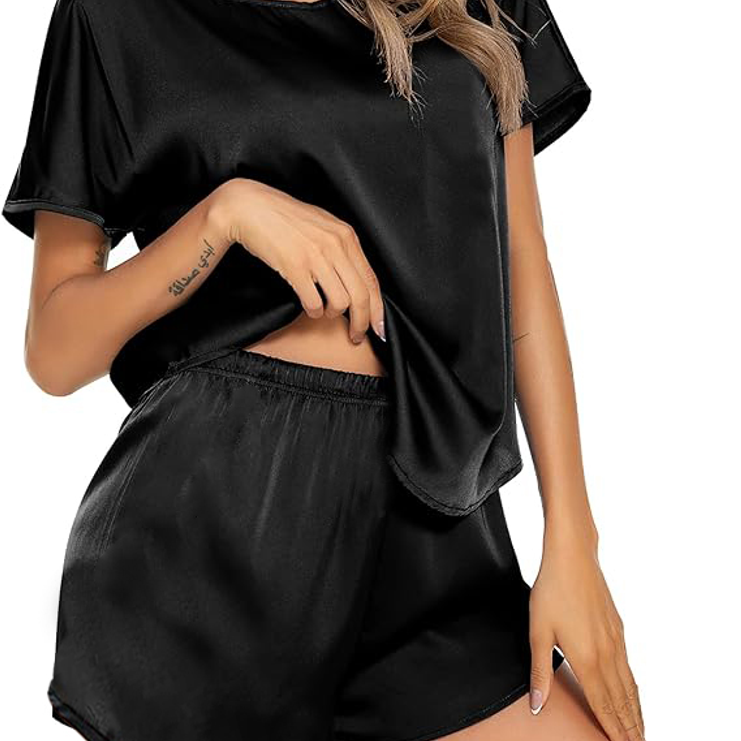 Conjunto Elegante Dama Blusa Satín Y Short Fiesta / Cóctel 5