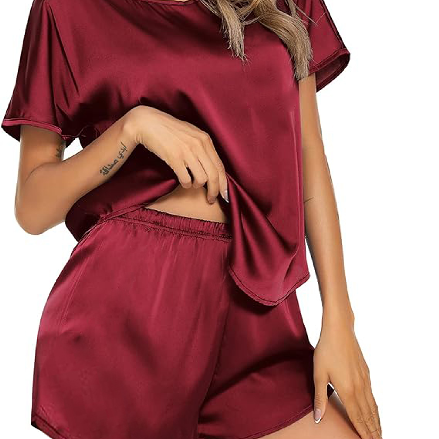 Conjunto Elegante Dama Blusa Satín Y Short Fiesta / Cóctel 6