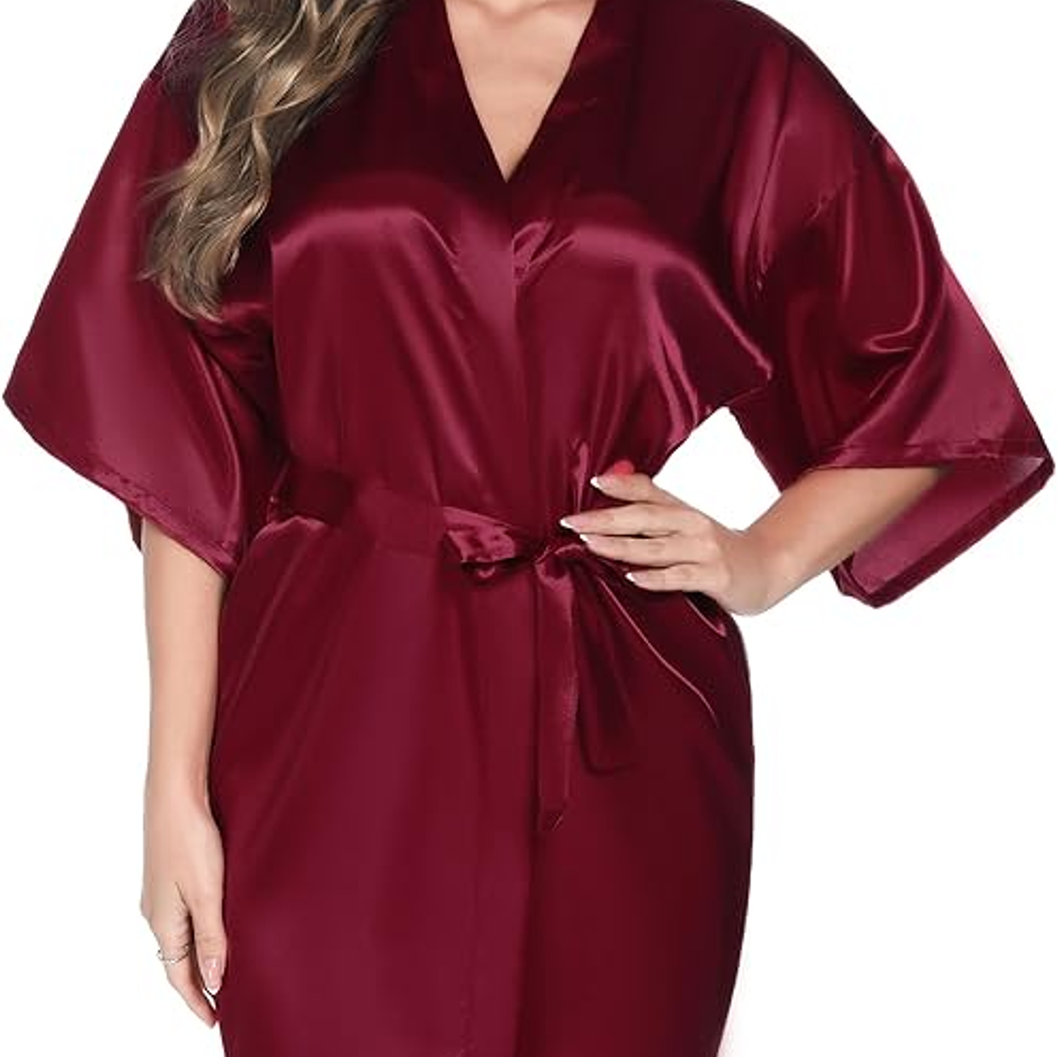 Levantadora en satín pijama unicolor - Cliente Mayorista 6