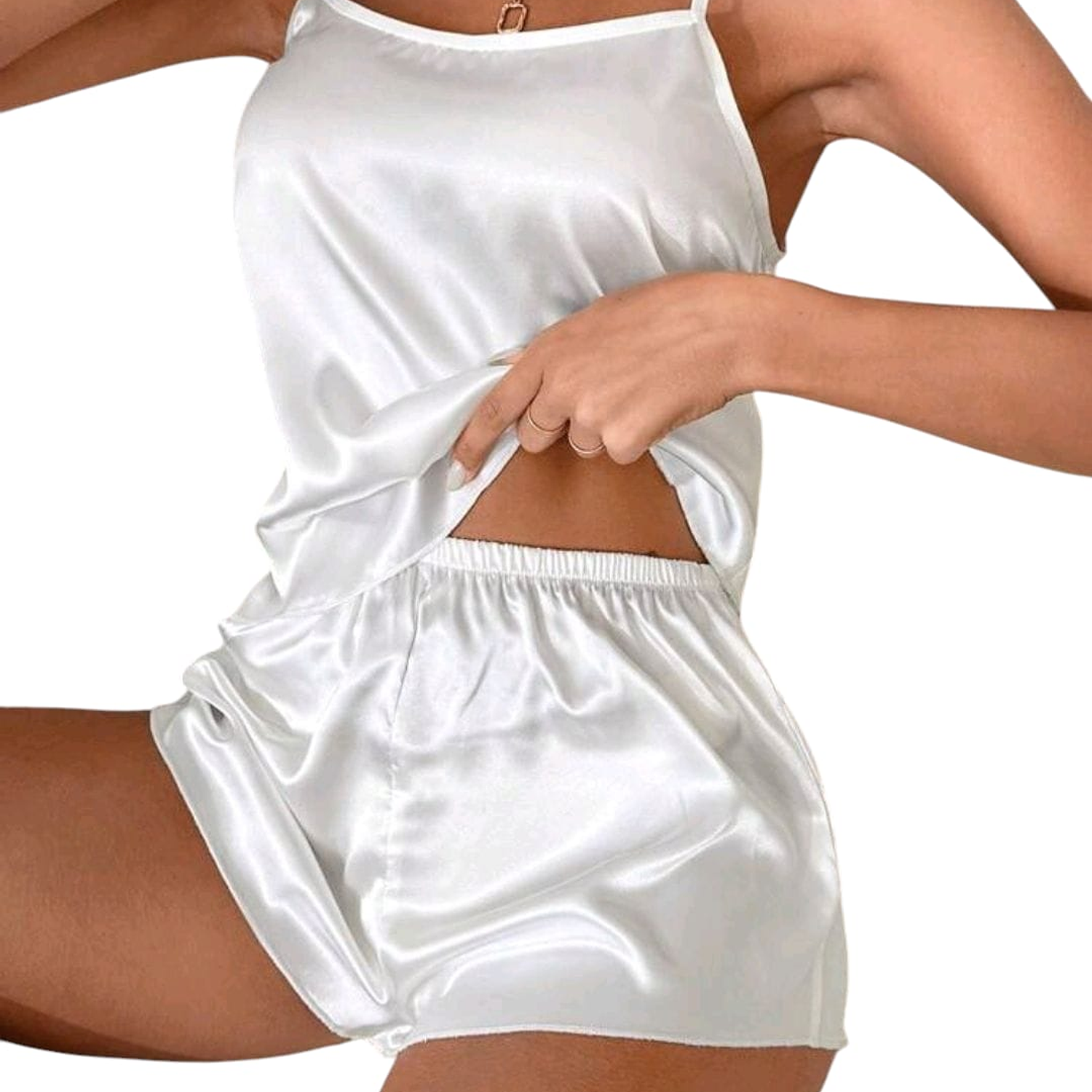 Pijama Short y blusa tirantas satín unicolor - colores calidos - Cliente mayorista 1