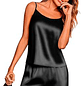 Pijama en Satín para Mujer Pantalón y Blusa de Tirantas  - Clientes Mayoristas - Miniatura 3