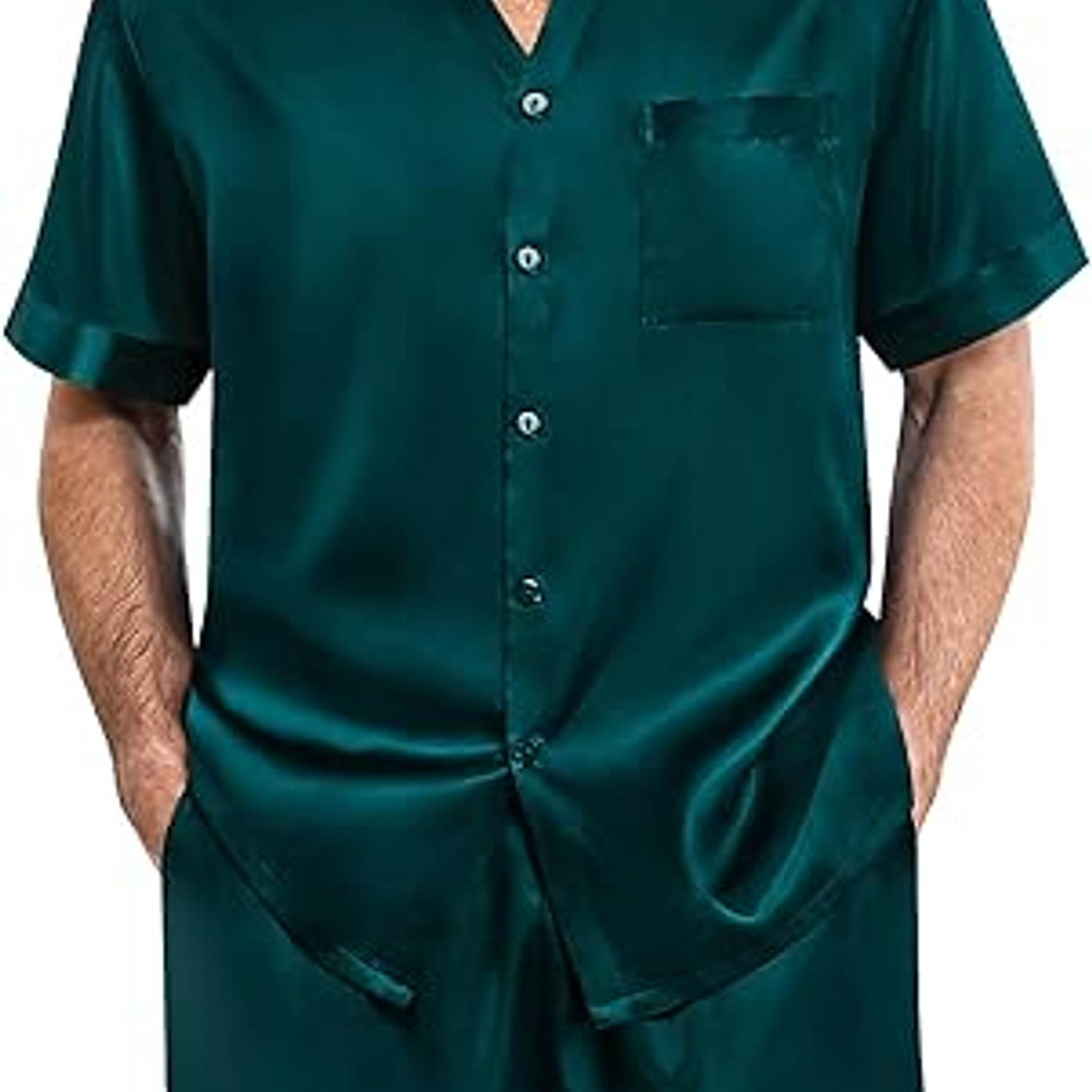 Conjunto Pijama satín para hombre Camisa y pantaloneta - Cliente Mayorista 1