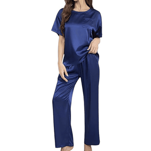 Pijama Satín mujer Camisa Manga Larga y Pantalón Largo - Cliente Mayorista