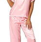 Pijama Satín mujer Camisa Manga Larga y Pantalón Largo - Cliente Mayorista - Miniatura 6
