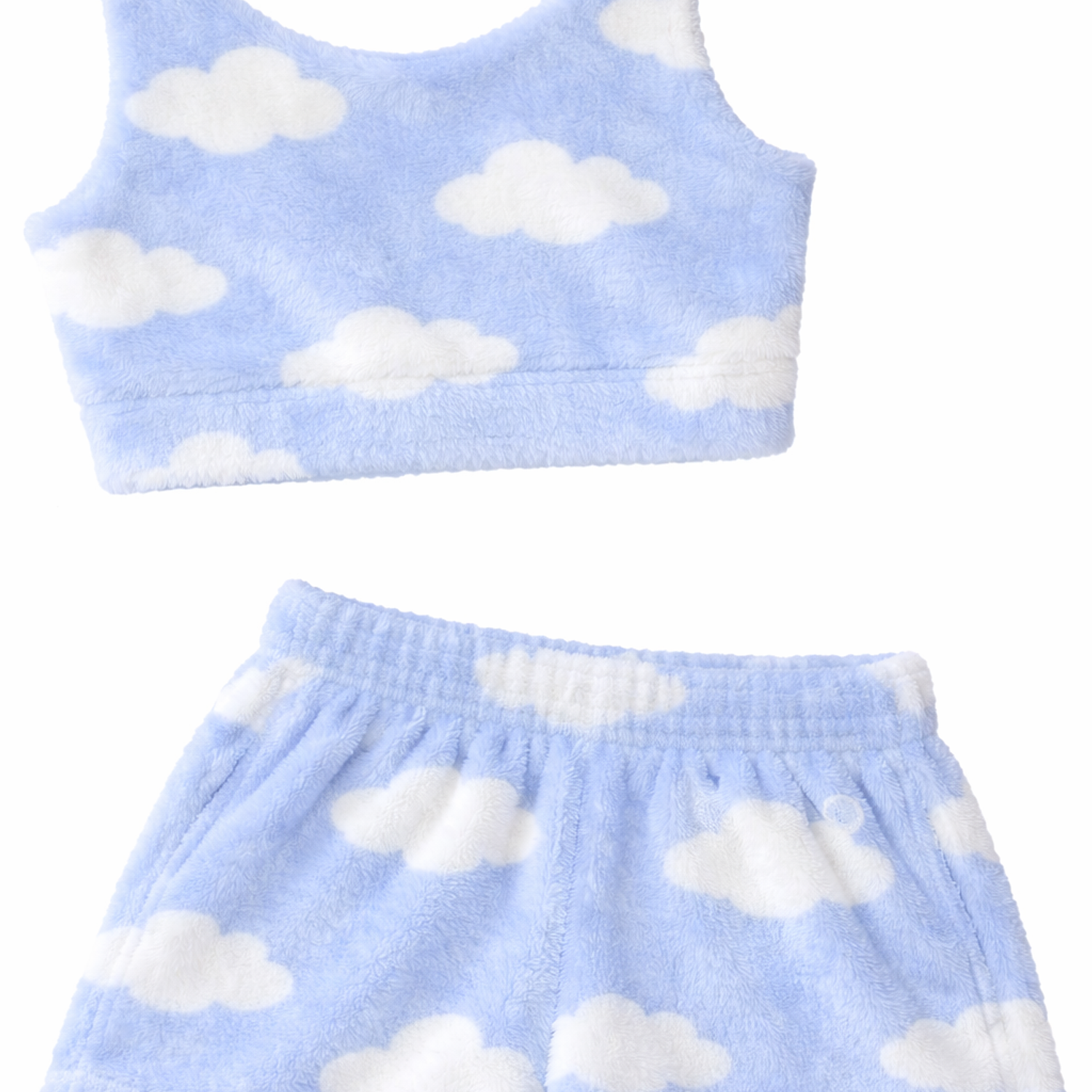 Pijama Térmica juvenil nubes Top y short - Cliente mayorista 2