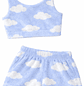 Pijama Térmica juvenil nubes Top y short - Cliente mayorista - Miniatura 2