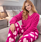 Pijama termica mujer corazones y saco unicolor - Cliente Mayorista - Miniatura 3