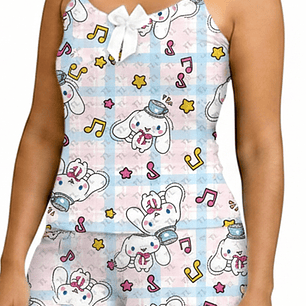 Pijama Mujer short y blusa conejo musical -cliente mayorista - Cliente Mayorista