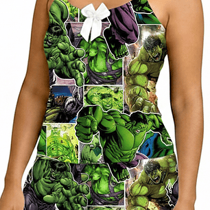 Pijama Mujer Hulk short y blusa tirantas - Piel de durazno - Cliente mayorista