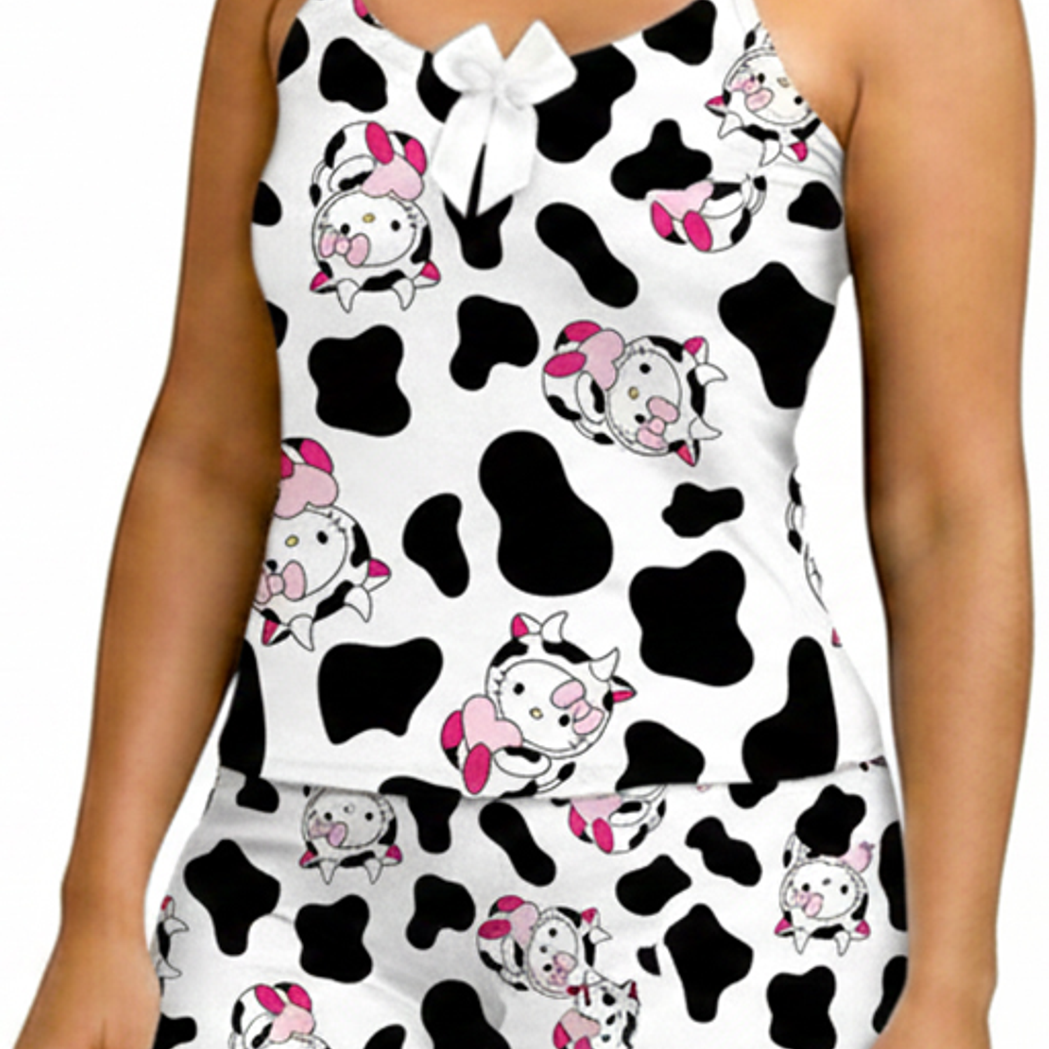 Pijama Mujer Short Y Blusa Estampado Vaca - piel de durazno - Cliente Mayorista 1