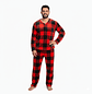 Pijama termica para hombre cuadros roja - Cliente mayorista - Miniatura 1