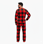 Pijama termica para hombre cuadros roja - Cliente mayorista - Miniatura 5