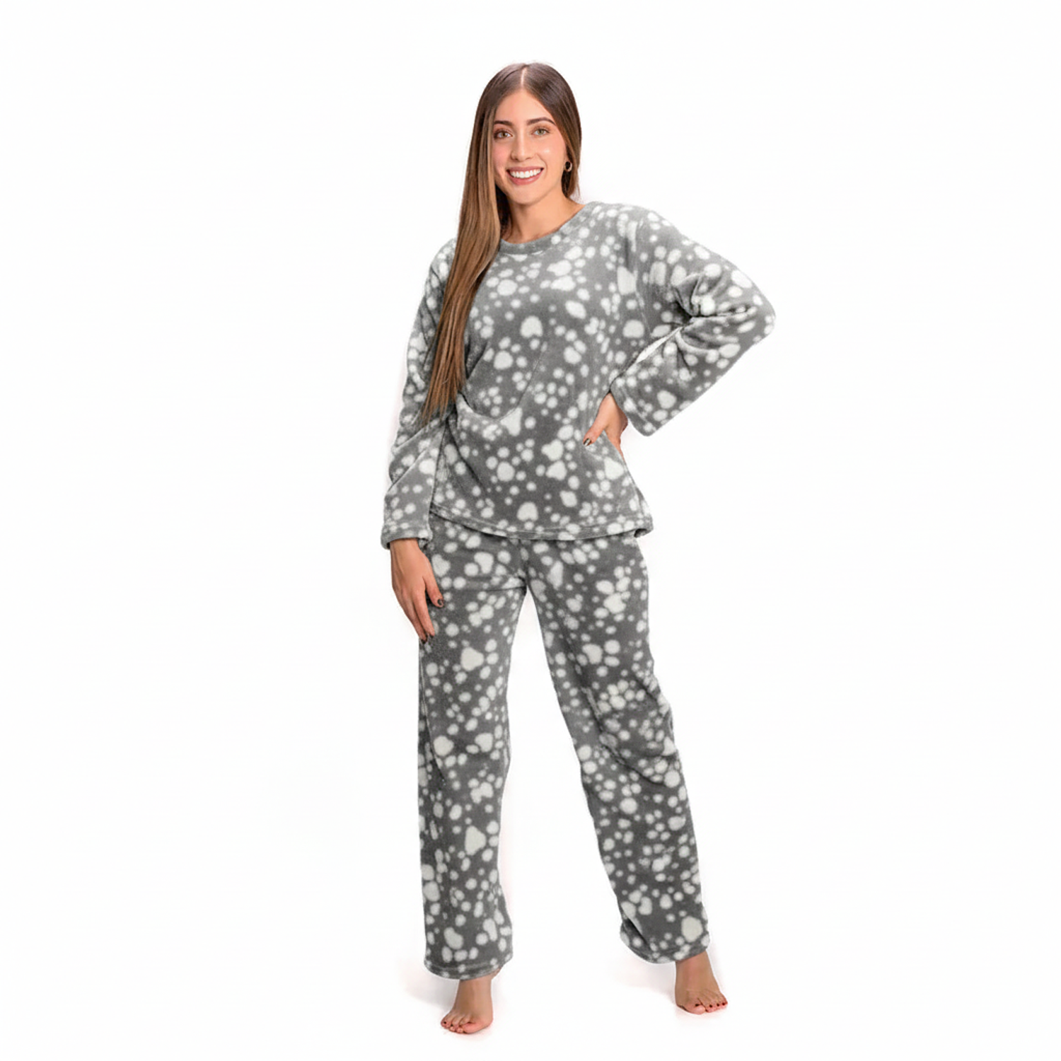 Pijama mujer termica manchas grises - Cliente mayorista 4