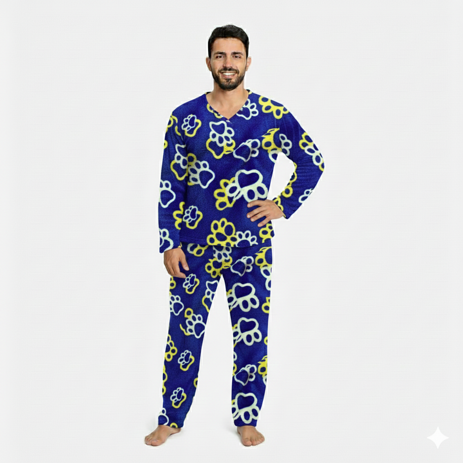 Pijama hombre Huellitas  térmica - Cliente mayorista  1