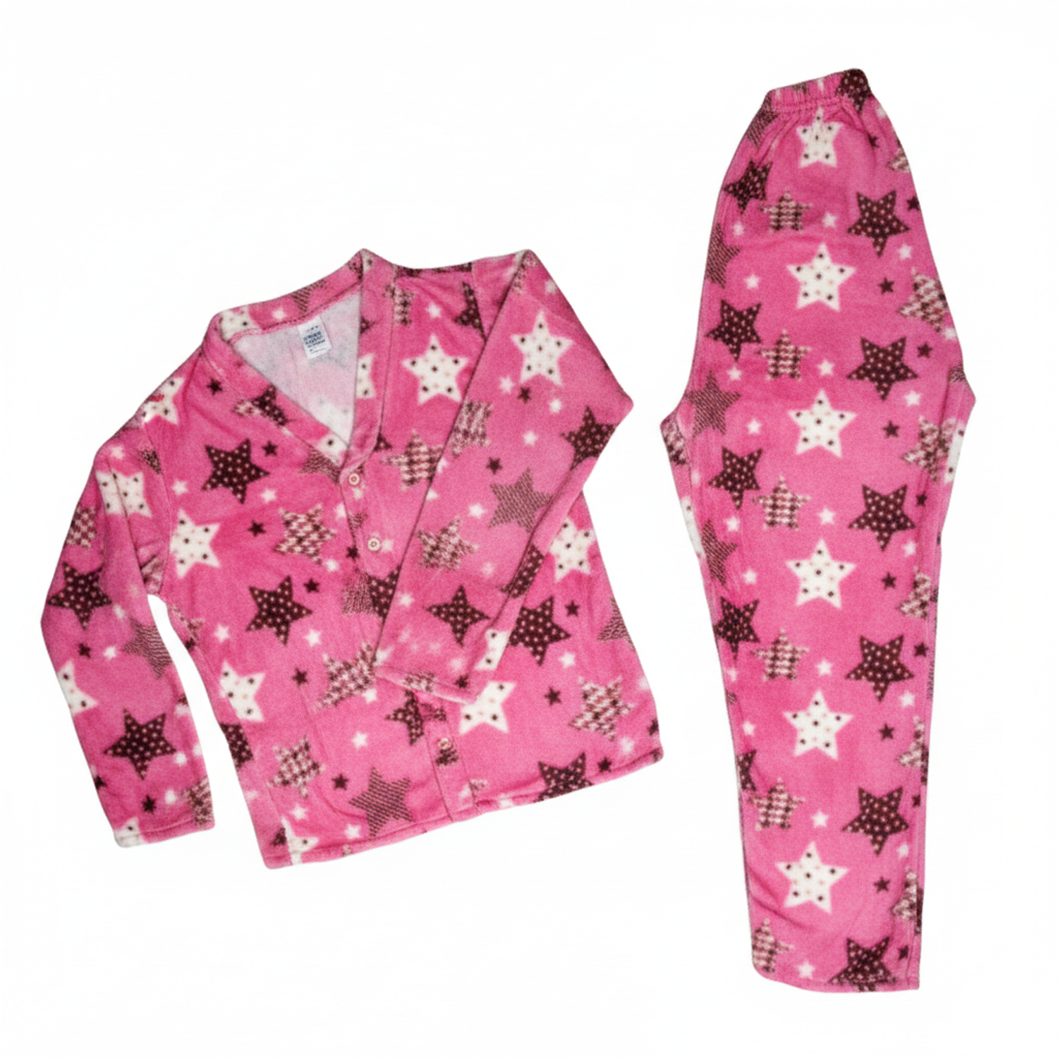 Pijama Mujer térmica pantalón y saco diseño estrellas rellenas - Cliente mayorista 1