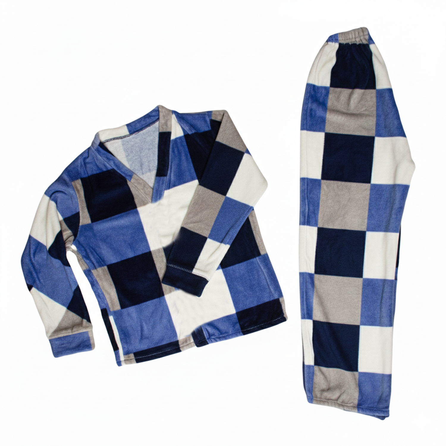 Pijama mujer Terrmica cuadros Azules -Cliente mayorista 1