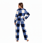 Pijama mujer Terrmica cuadros Azules -Cliente mayorista - Miniatura 4