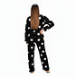 Pijama mujer térmica Negro estrella - Cliente mayorista - Miniatura 2