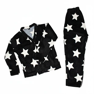 Pijama para mujer térmica Negro estrella ideal para climas frios