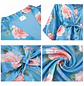 Levantadora Pijama para Dama Satín Estampado Celeste | Premium - Miniatura 4
