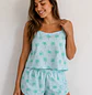 Pijama para mujer Short y Blusa  tirantas Diseño de Playa - Miniatura 1