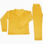 Pijama Térmica Mujer Unicolor Amarillo Blathmoda Suave y Cálida - Miniatura 2